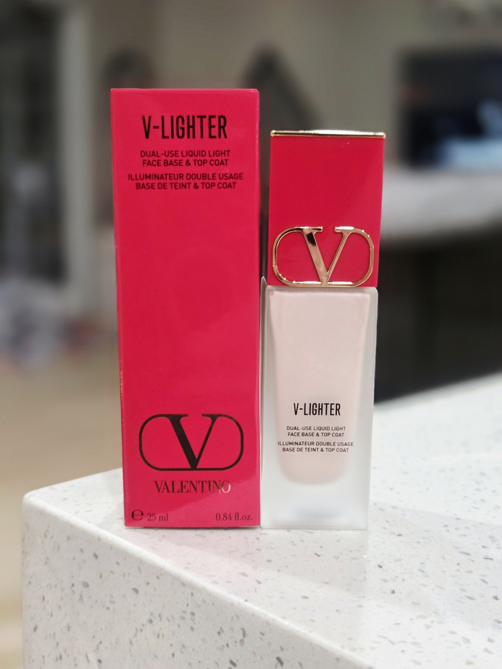 Valentino V-Lighter Illuminating Face Base & Top Coat — Pink Rose